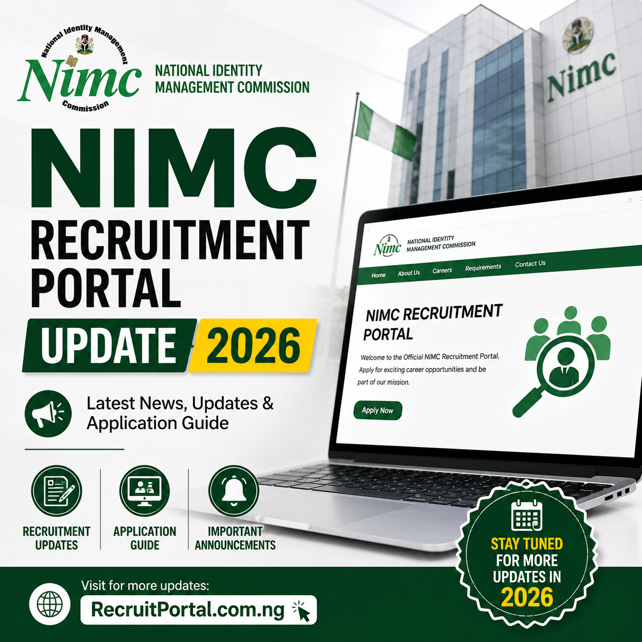 NIMC recruitment portal update