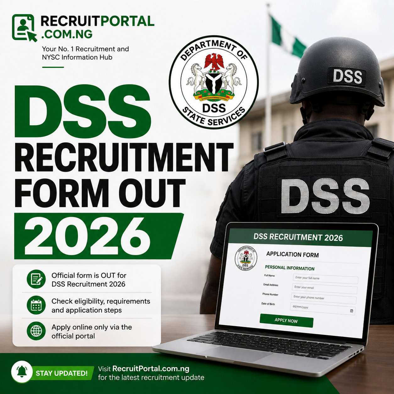DSS recruitment form out 2026
