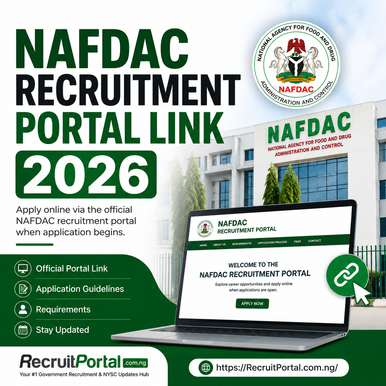 NAFDAC recruitment portal link 2026