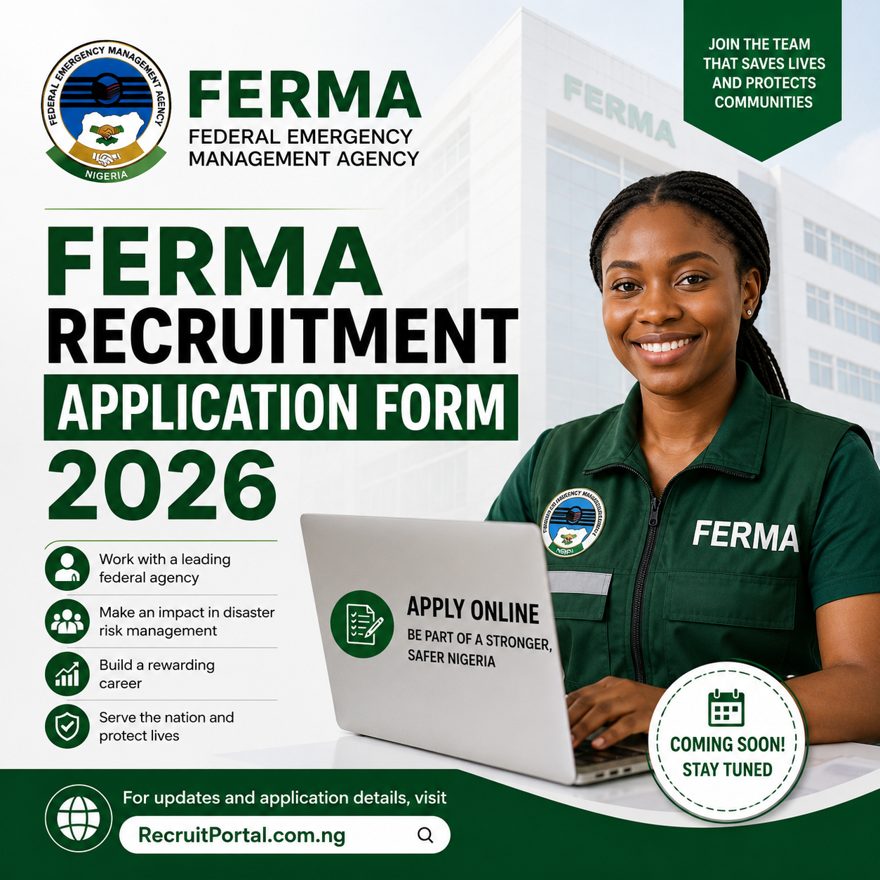 FERMA recruitment application form 2026