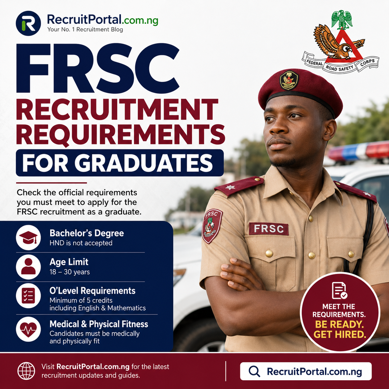 FRSC recruitment requirements for graduates