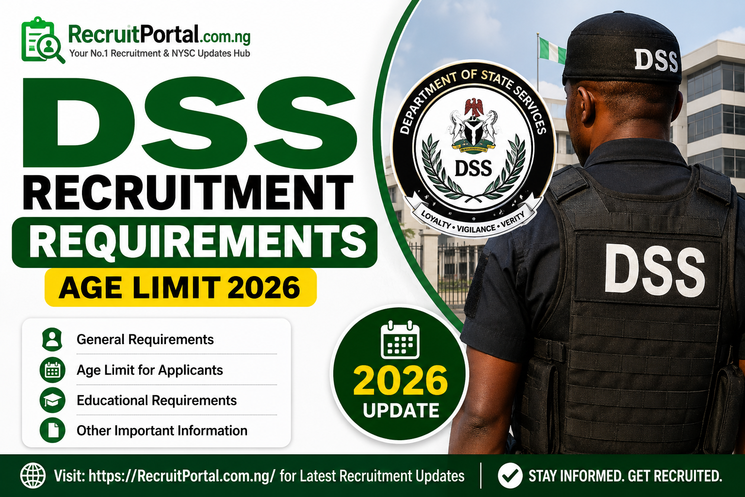 DSS recruitment requirements age limit 2026