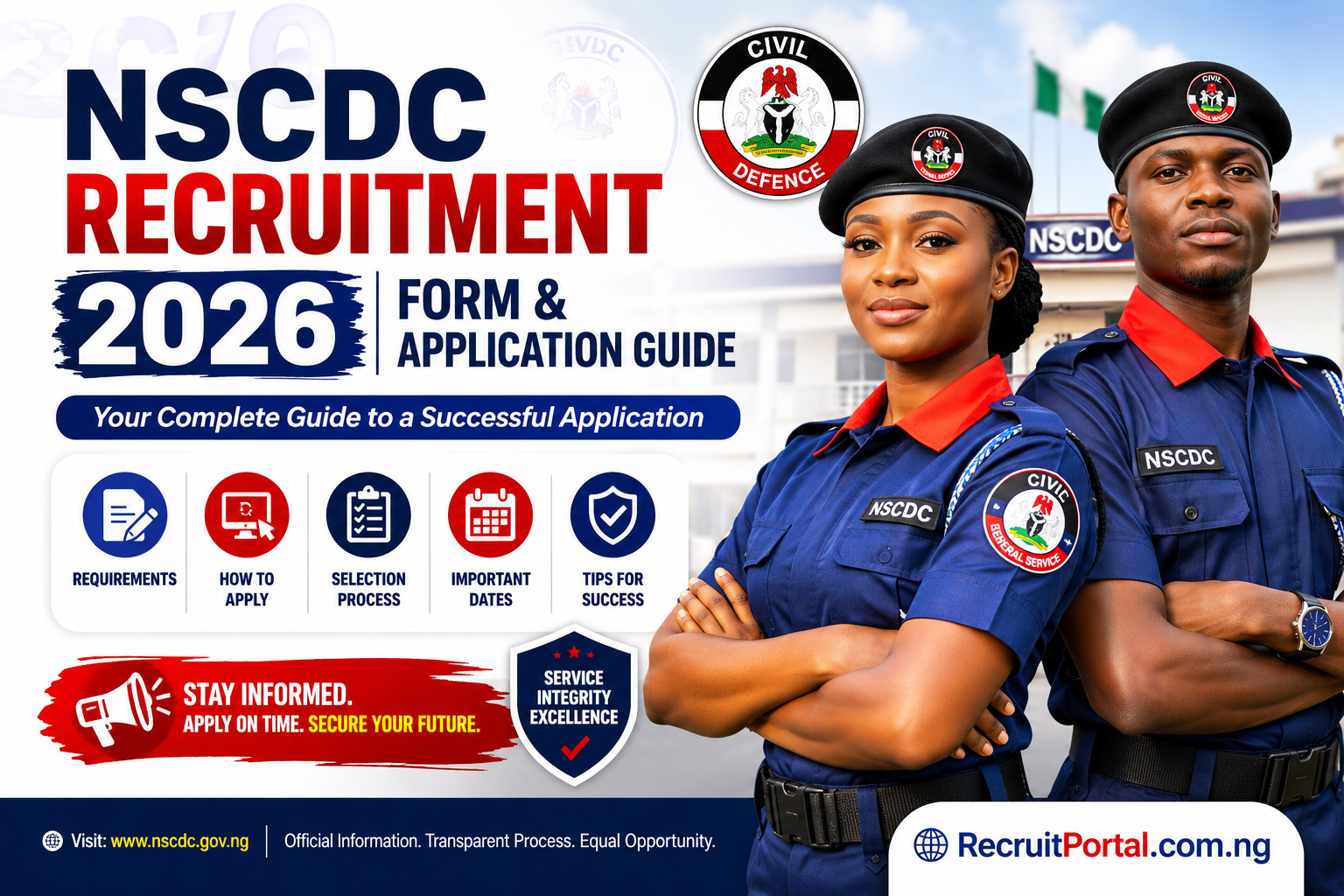 NSCDC recruitment 2026 form and application guide