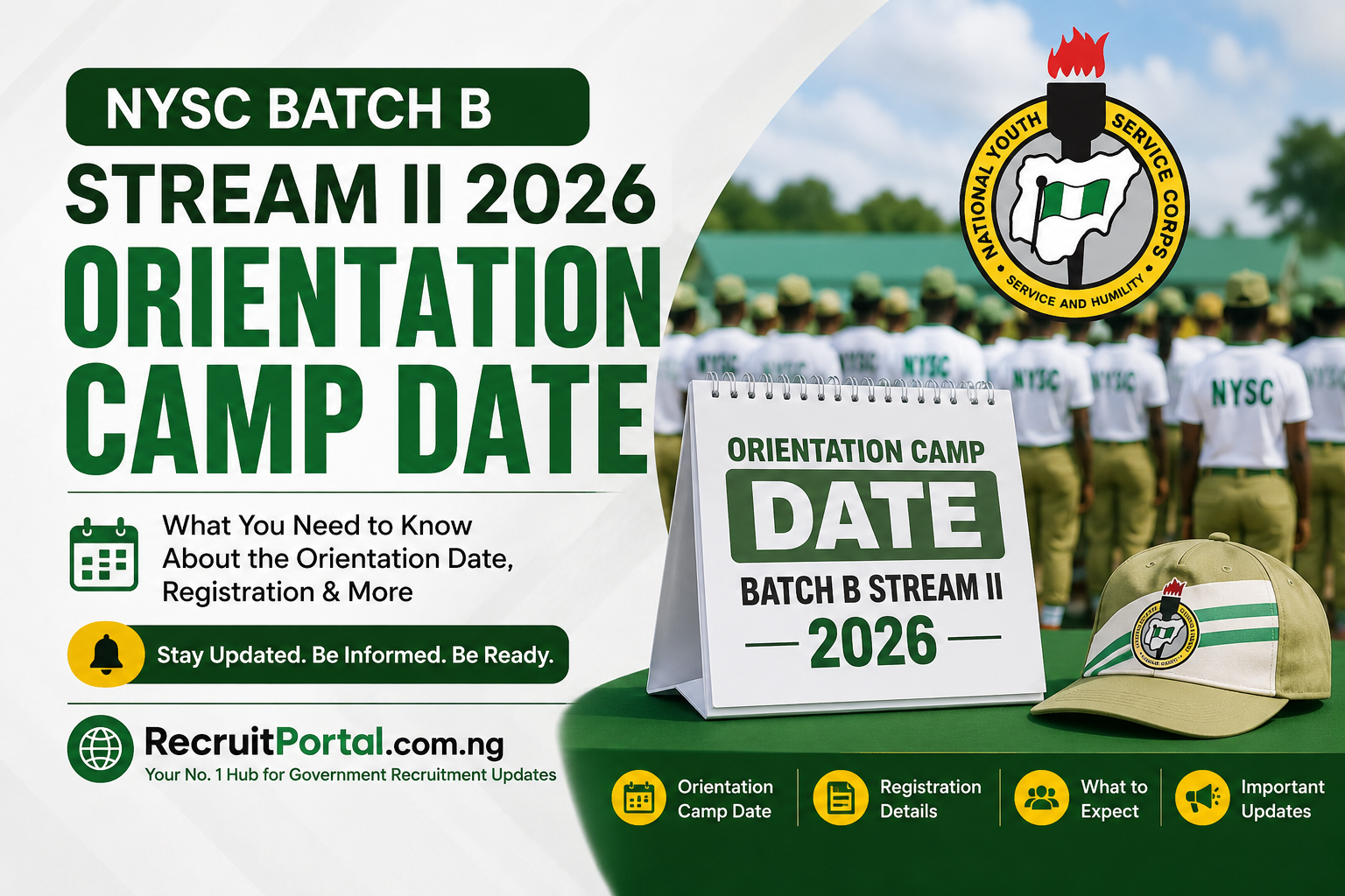nysc batch b stream ii 2026 orientation camp date