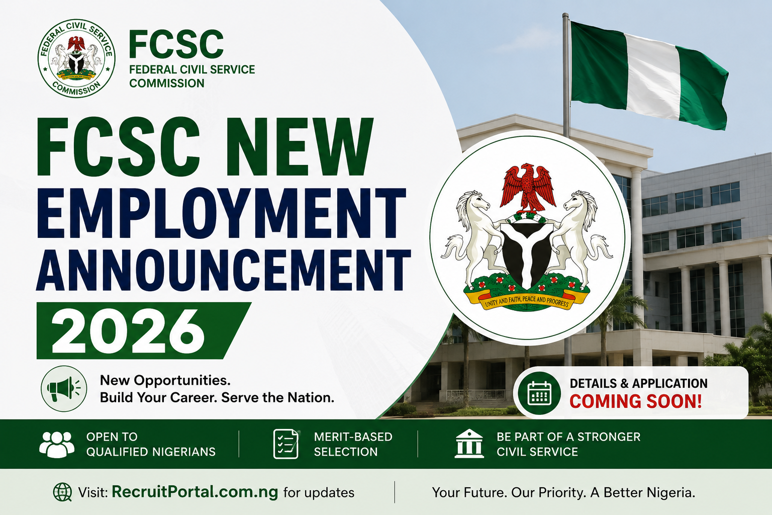 FCSC new employment announcement 2026